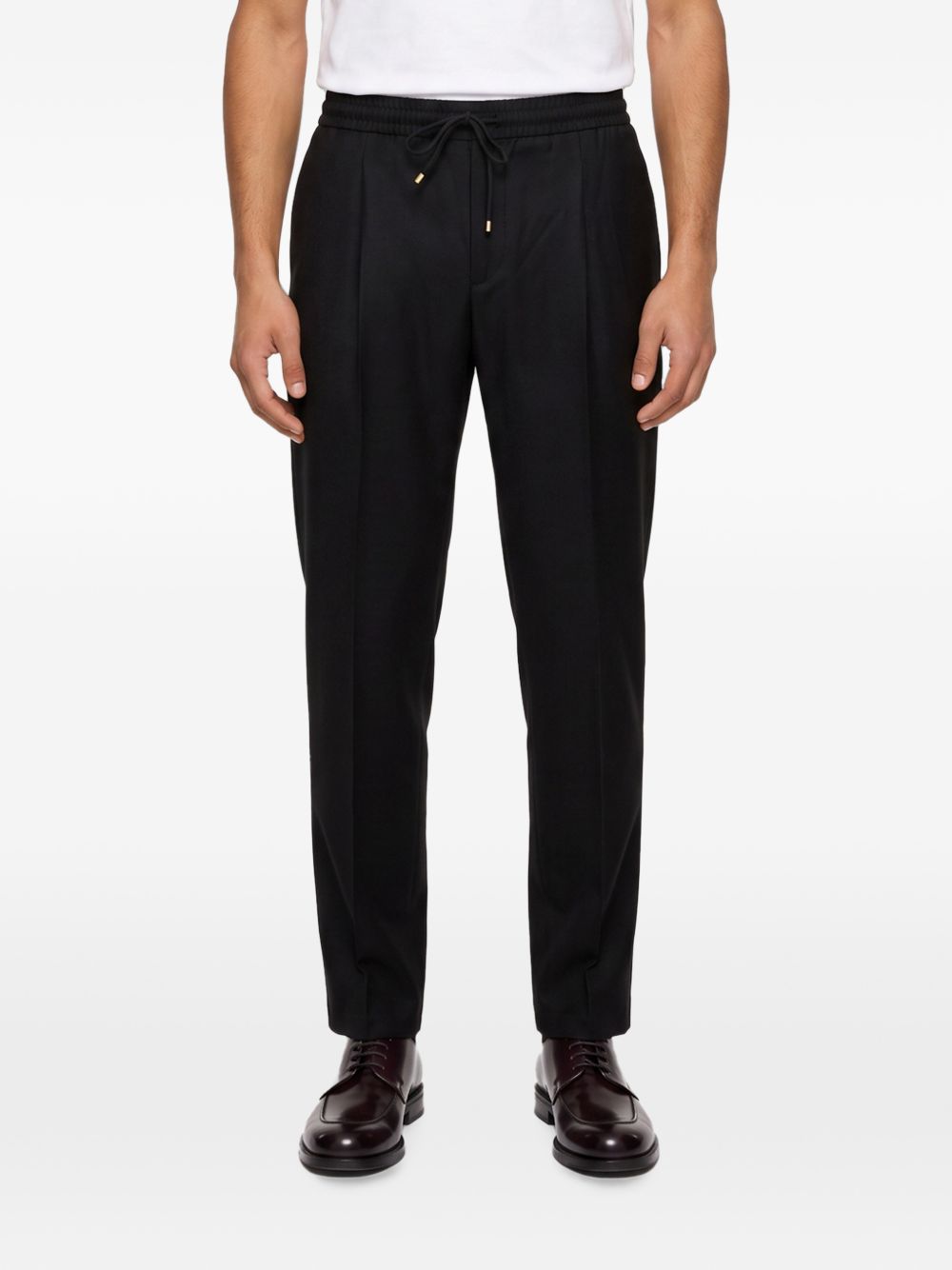 Pantaloni Wimbledon in Lana Stretch WIMBLEDONS400120 00010 NERO BRIGLIA 1949 