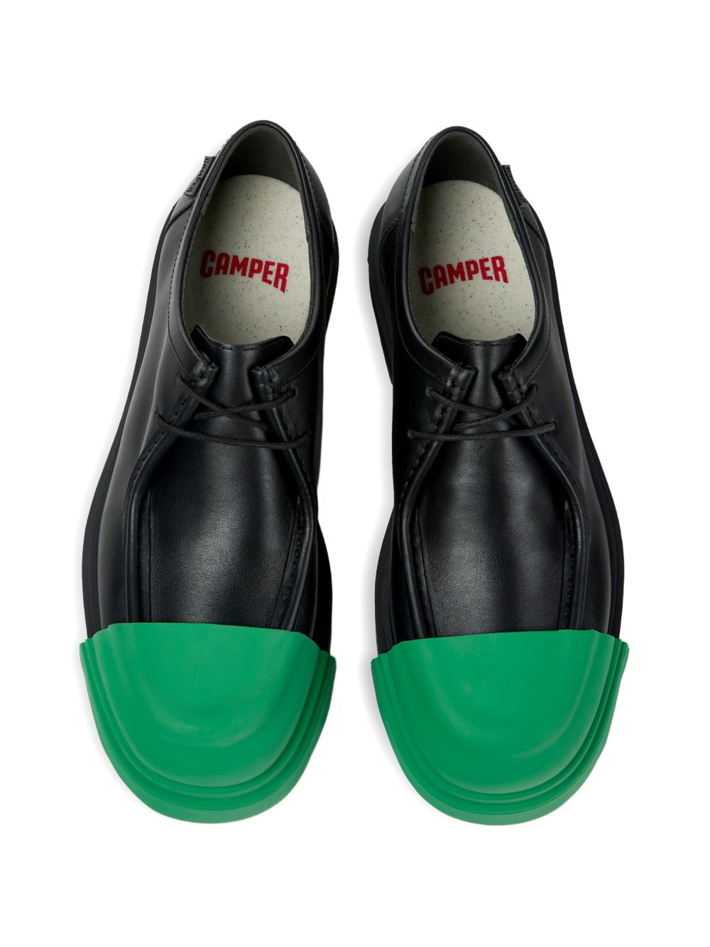 Scarpe Junction in Pelle K100872 033 BLACK GREEN CAMPER 