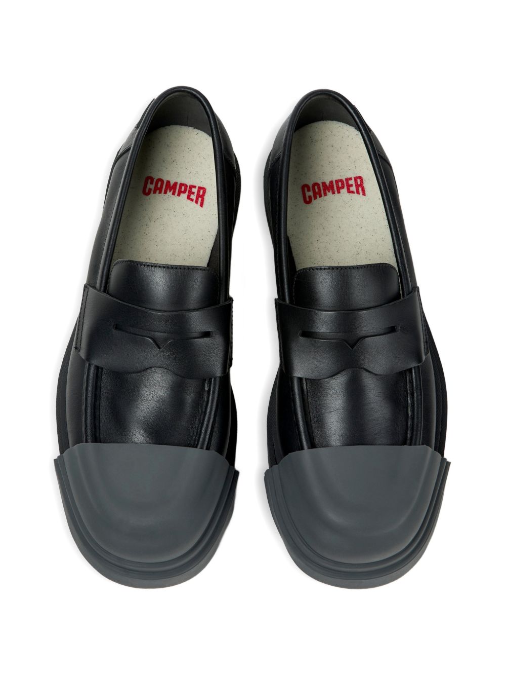 Mocassini Junction in Pelle K100956 012 BLACK GREY CAMPER 