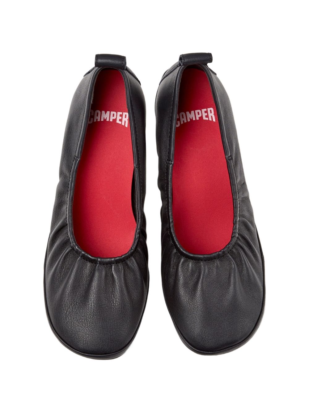 Ballerine Right Left in Pelle K201976 001 BLACK CAMPER 
