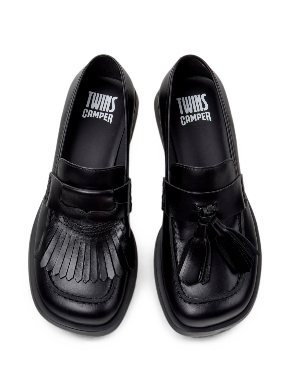 Mocassini Twins in Pelle K201996 001 BLACK CAMPER 