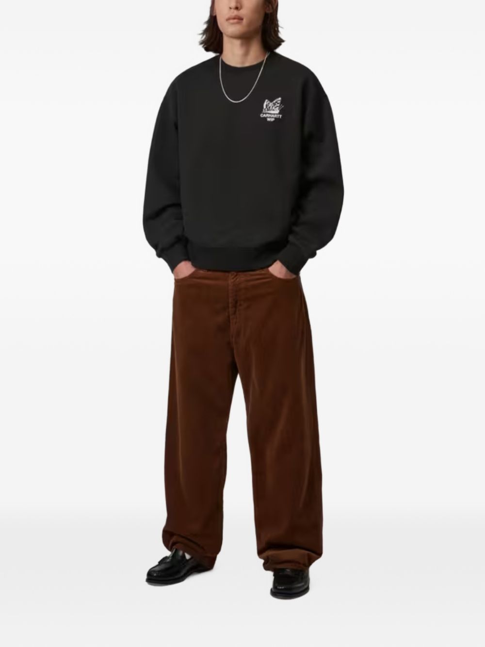 Hourglass Sweat I037226 8906 BLACK STONE CARHARTT WIP 
