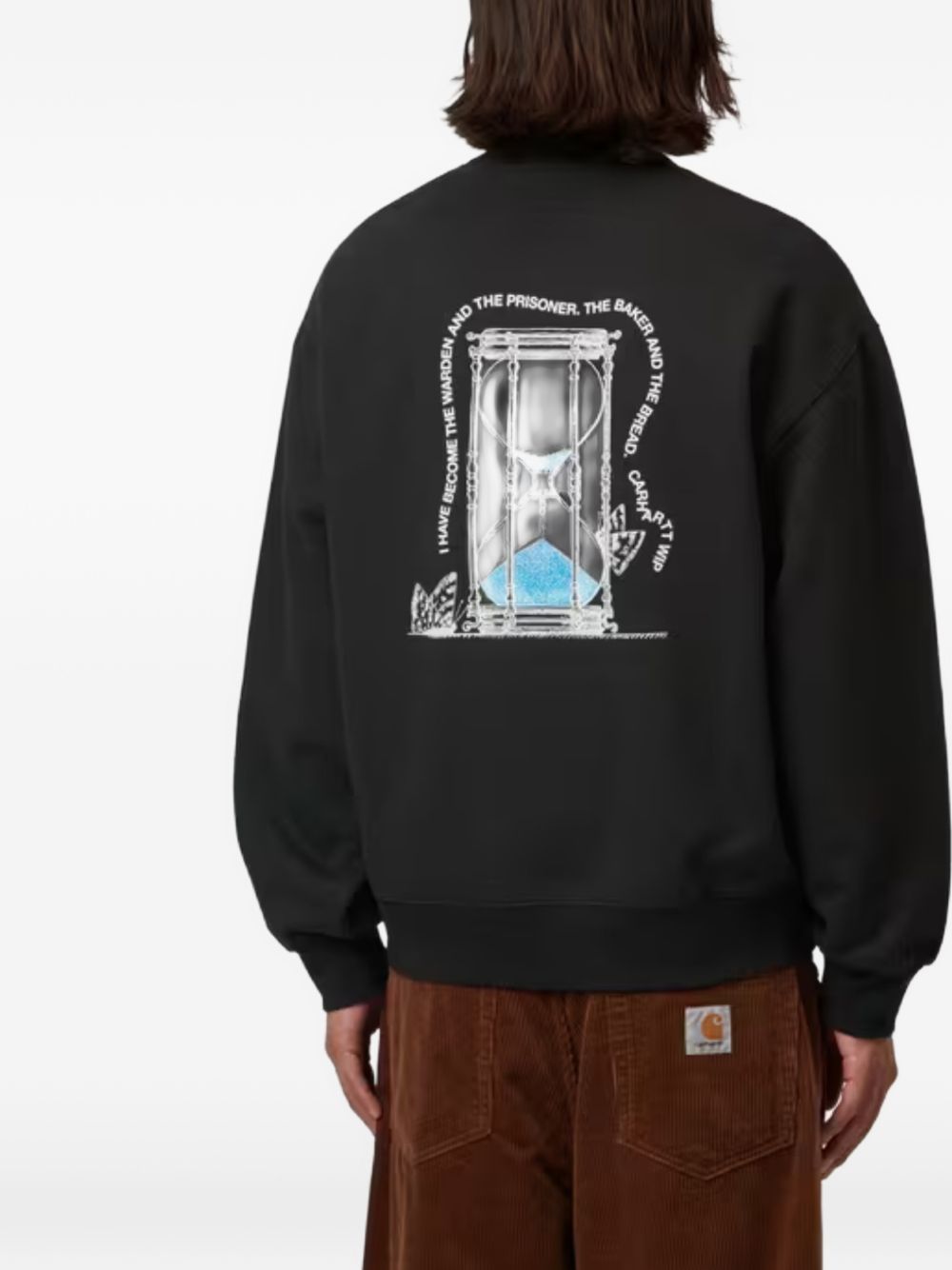 Hourglass Sweat I037226 8906 BLACK STONE CARHARTT WIP 