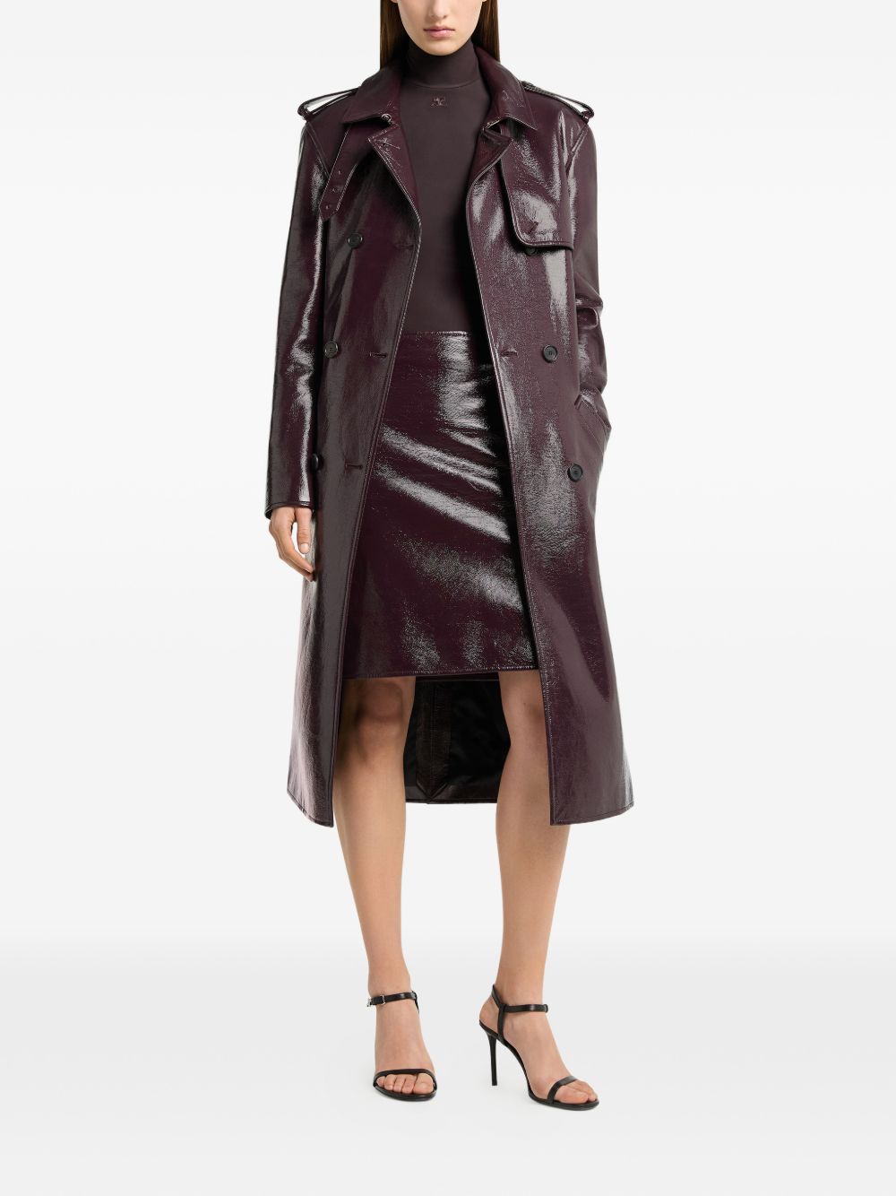 Trench in Vinile 326CMA296VY0014 4090 BURNT RED COURREGES 