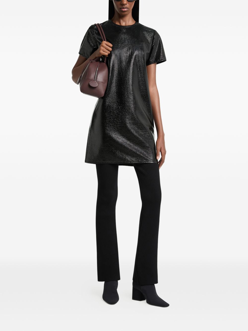 Mini Abito in Vinile 326CRO926VY0016 9999 BLACK COURREGES 