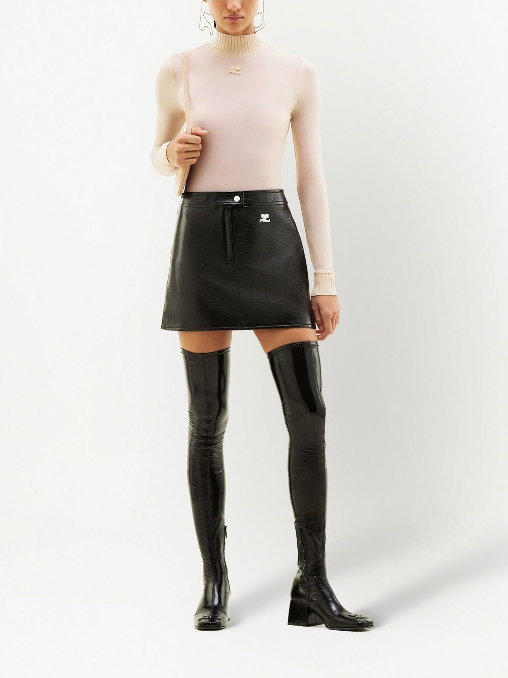 Minigonna Réédition in Vinile PERCJU001VY0014 9999 BLACK COURREGES 