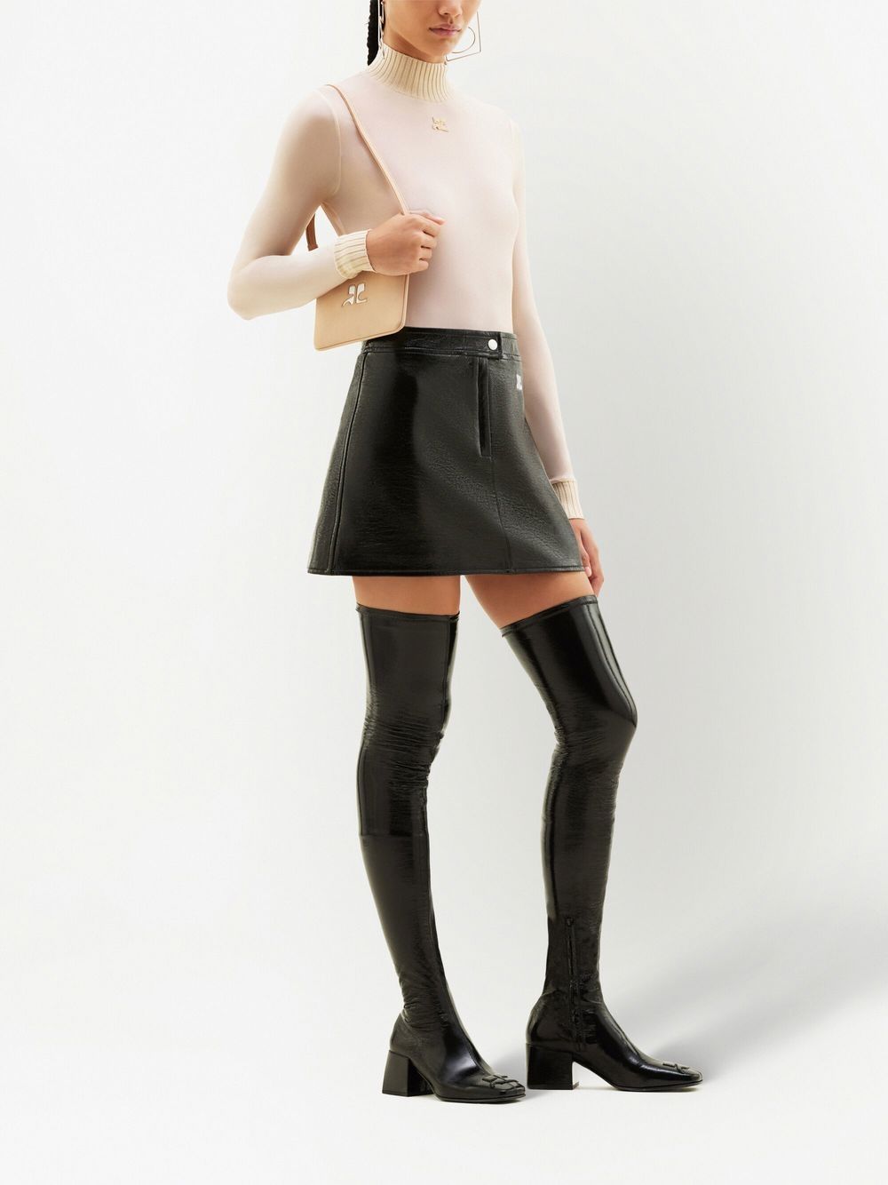 Minigonna Réédition in Vinile PERCJU001VY0014 9999 BLACK COURREGES 