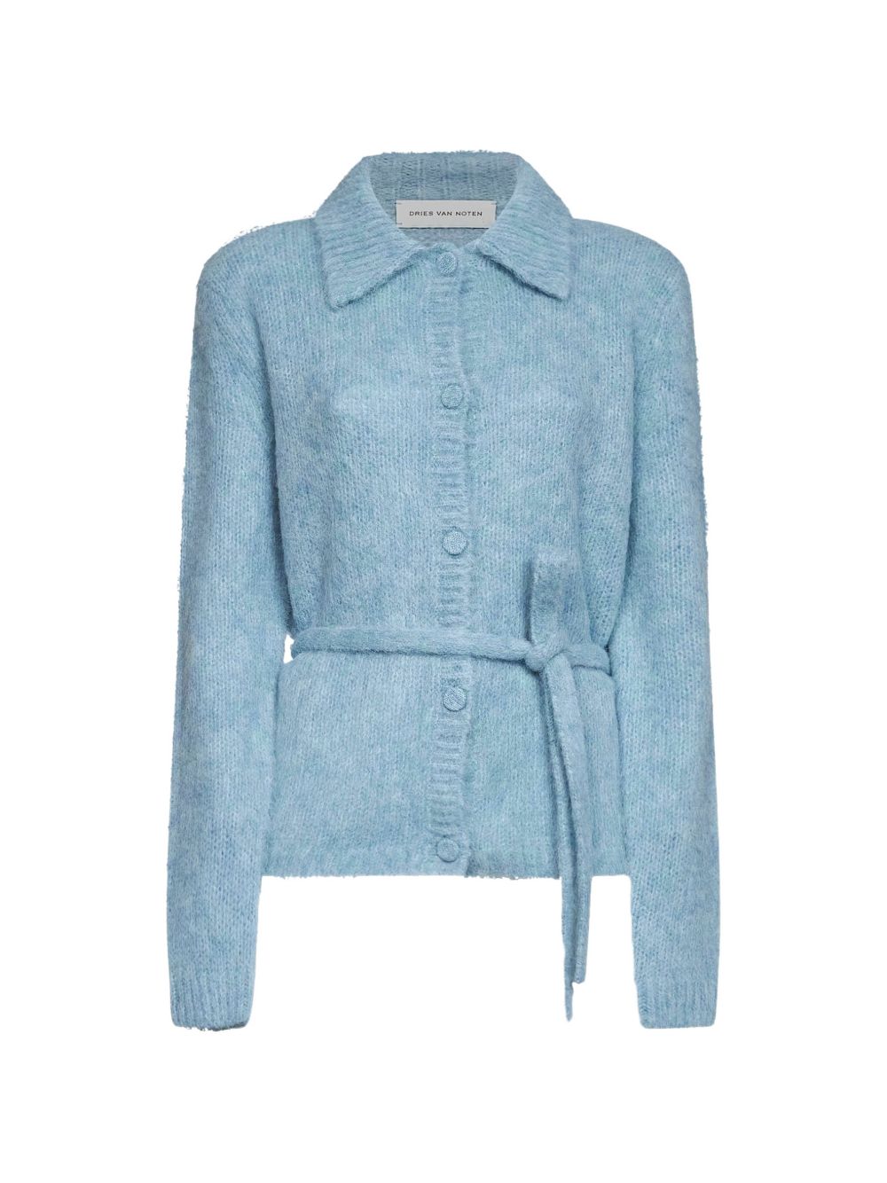 Cardigan In Alpaca Con Bottoni 2620112084709 514 LIGHT BLUE DRIES VAN NOTEN 