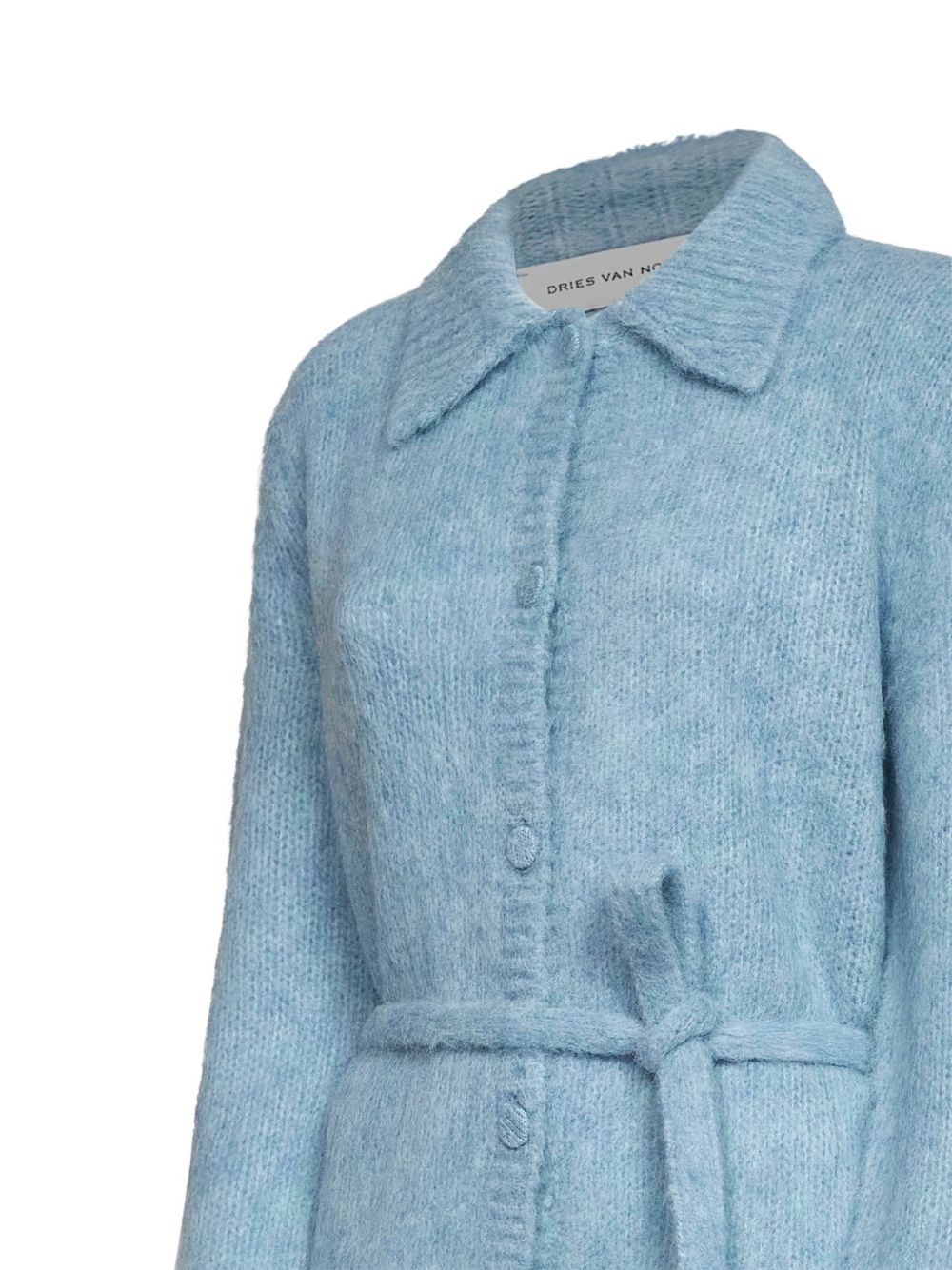 Cardigan In Alpaca Con Bottoni 2620112084709 514 LIGHT BLUE DRIES VAN NOTEN 