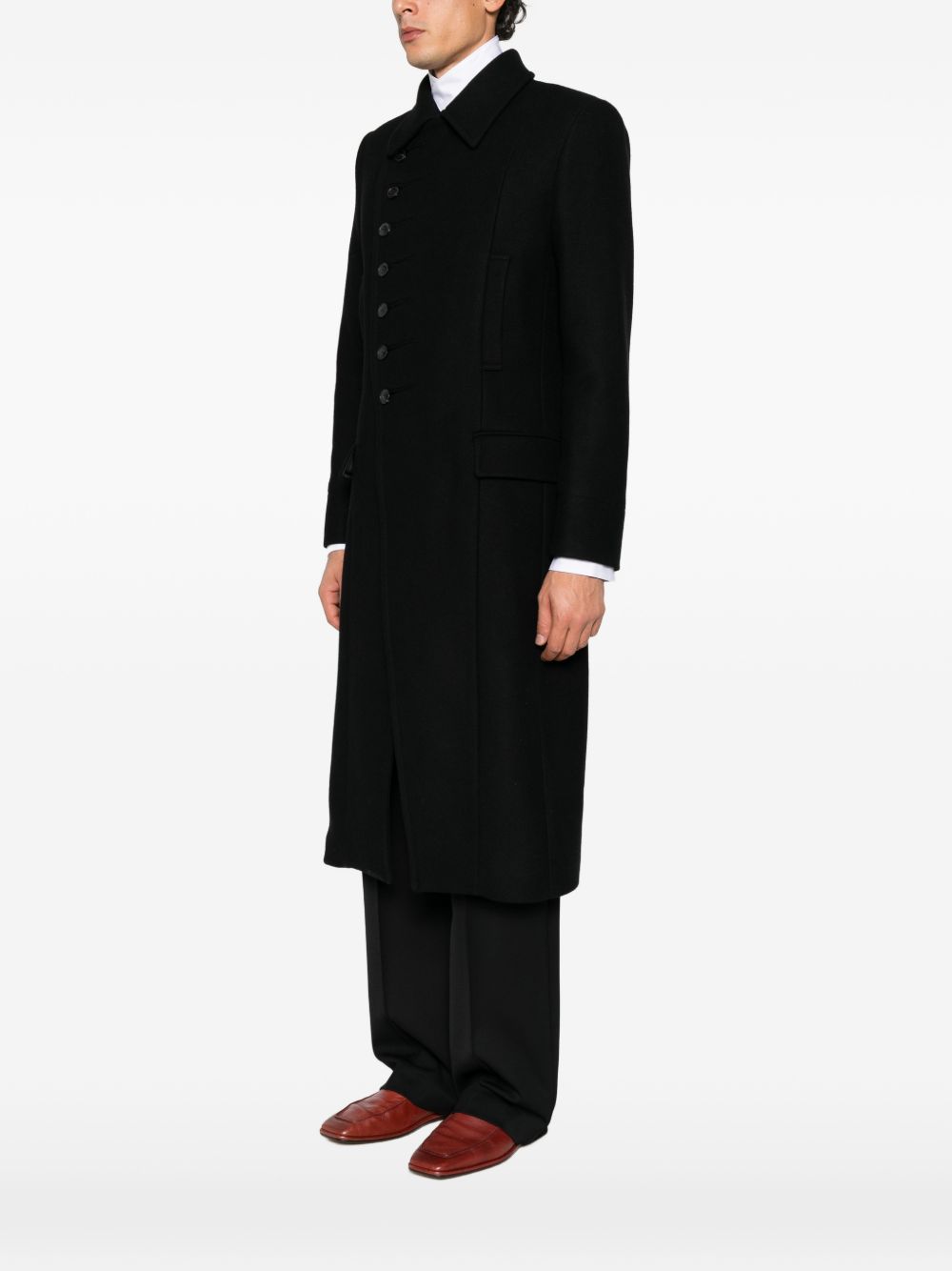 Cappotto Ralen In Twill Di Lana 2620202104216 900 BLACK DRIES VAN NOTEN 