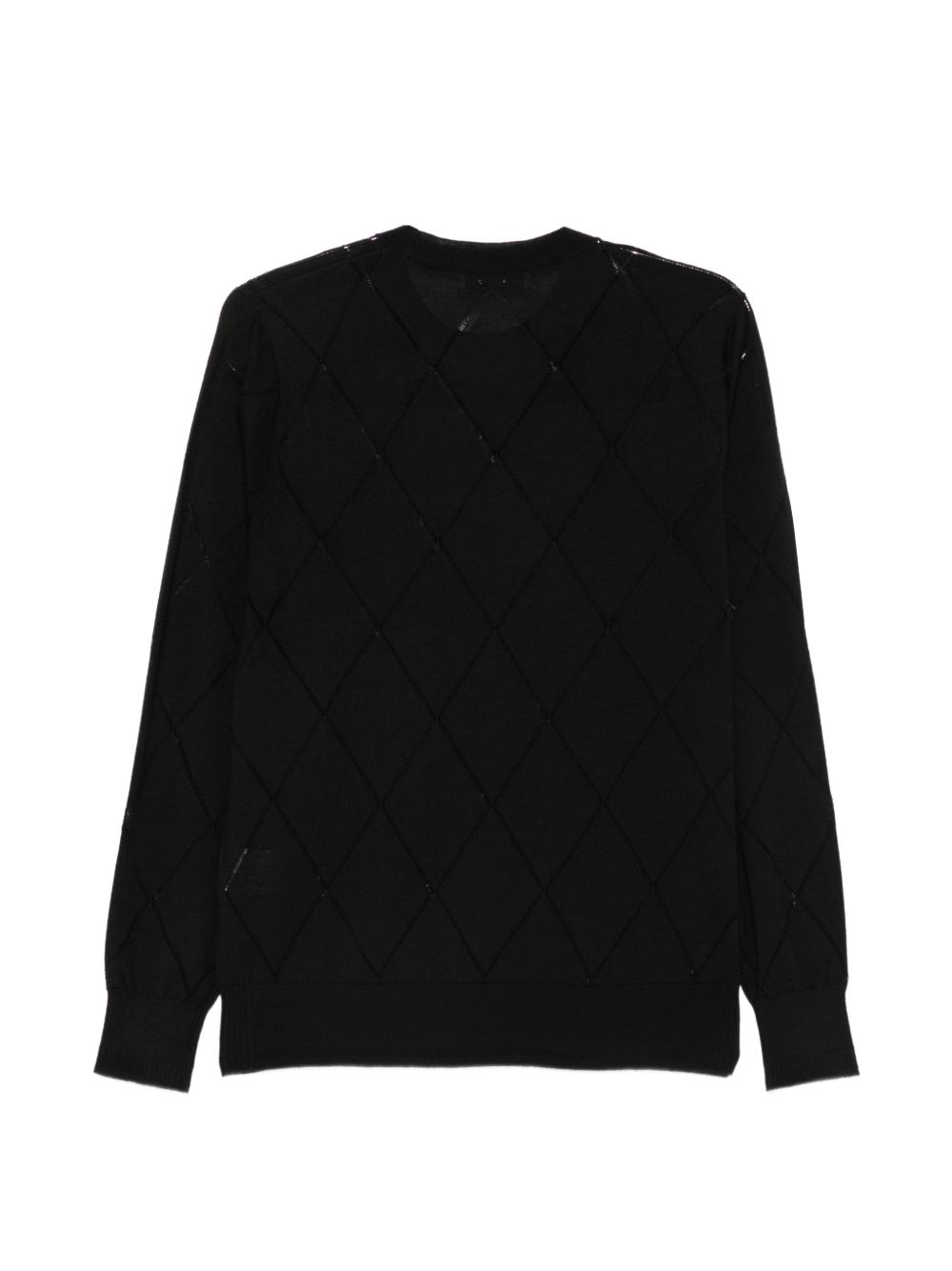 Maglia In Lana Con Dettagli Geometrici 2620212034700 900 BLACK DRIES VAN NOTEN 
