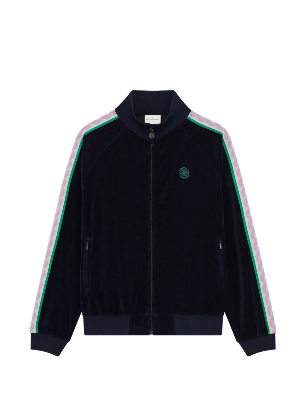 Giacca Track in Velluto MSJ009CO169 NAVY DROLE DE MONSIEUR 