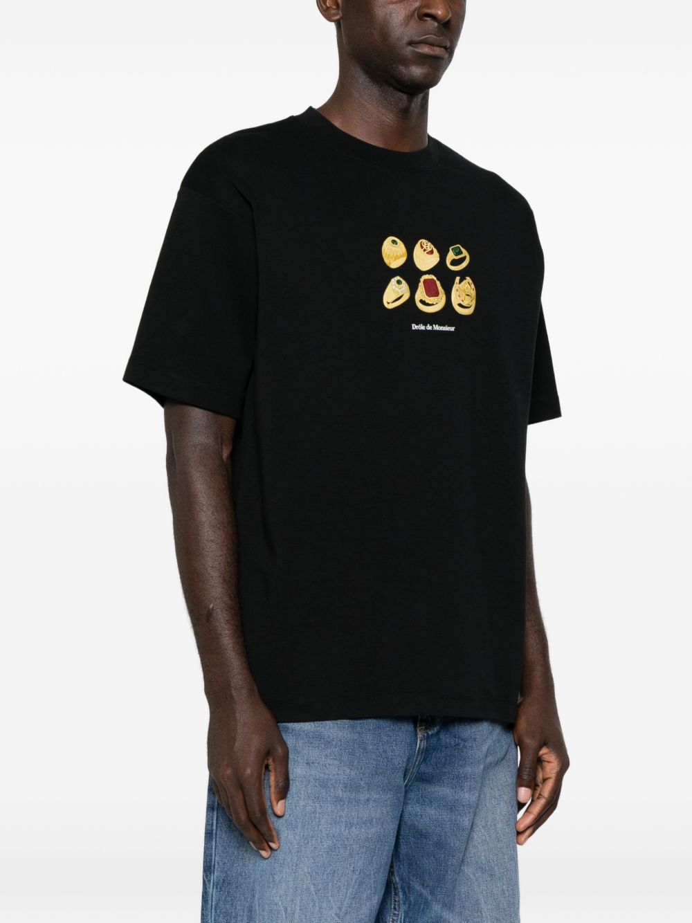 T-Shirt Rings MTS341CO002 BLACK DROLE DE MONSIEUR 