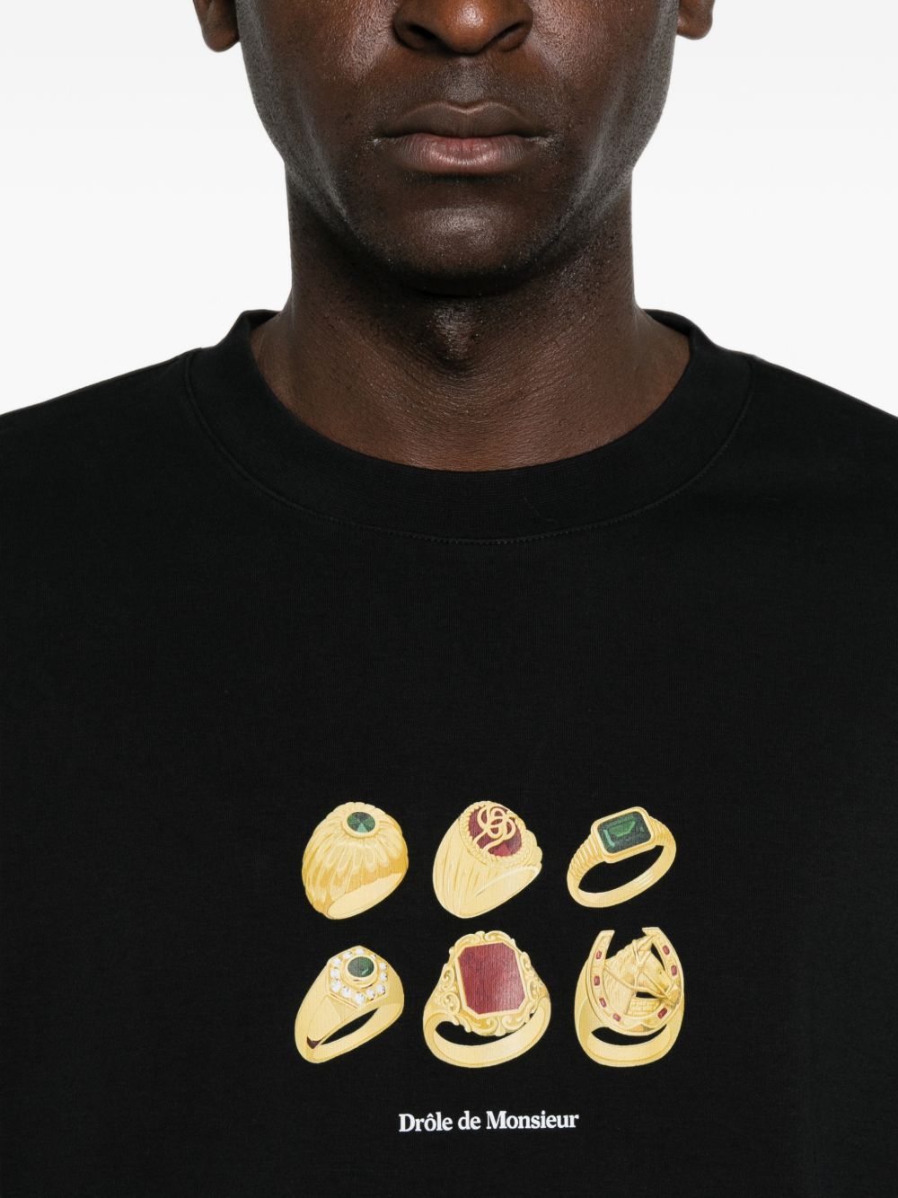 T-Shirt Rings MTS341CO002 BLACK DROLE DE MONSIEUR 