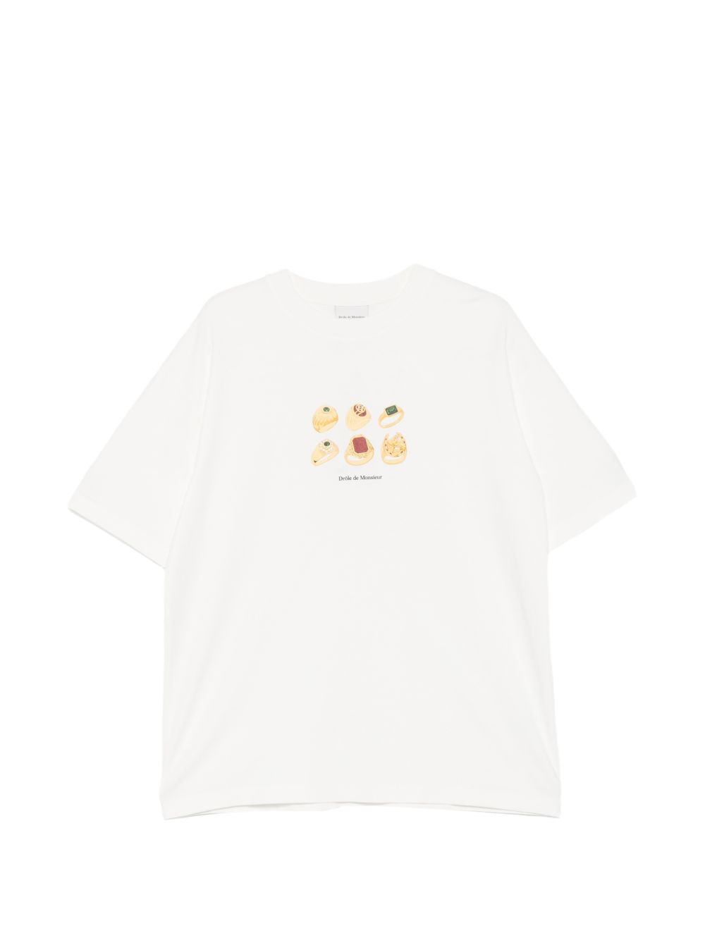 T-Shirt Rings MTS341CO002 OFF WHITE DROLE DE MONSIEUR 