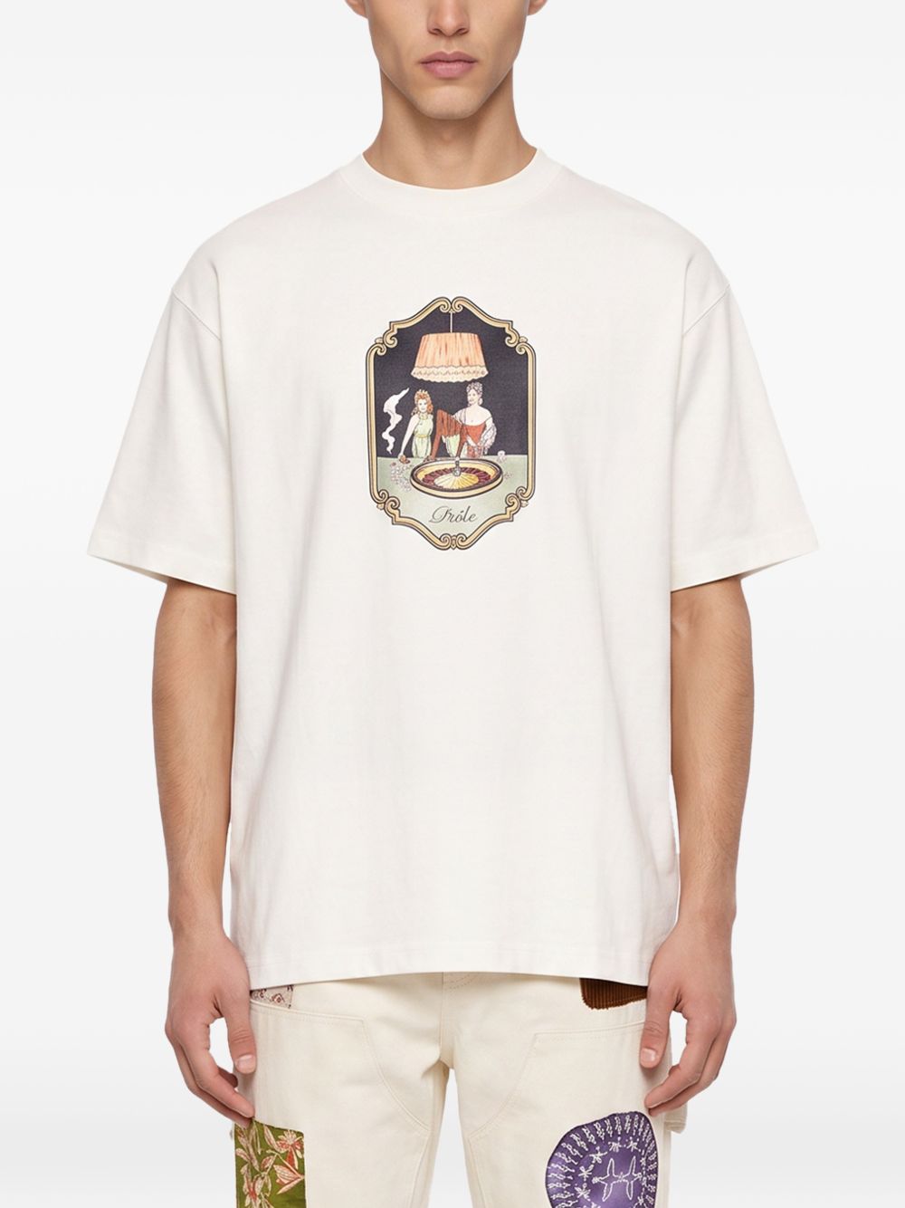 T-Shirt Casino Scene MTS355CO002 OFF WHITE DROLE DE MONSIEUR 