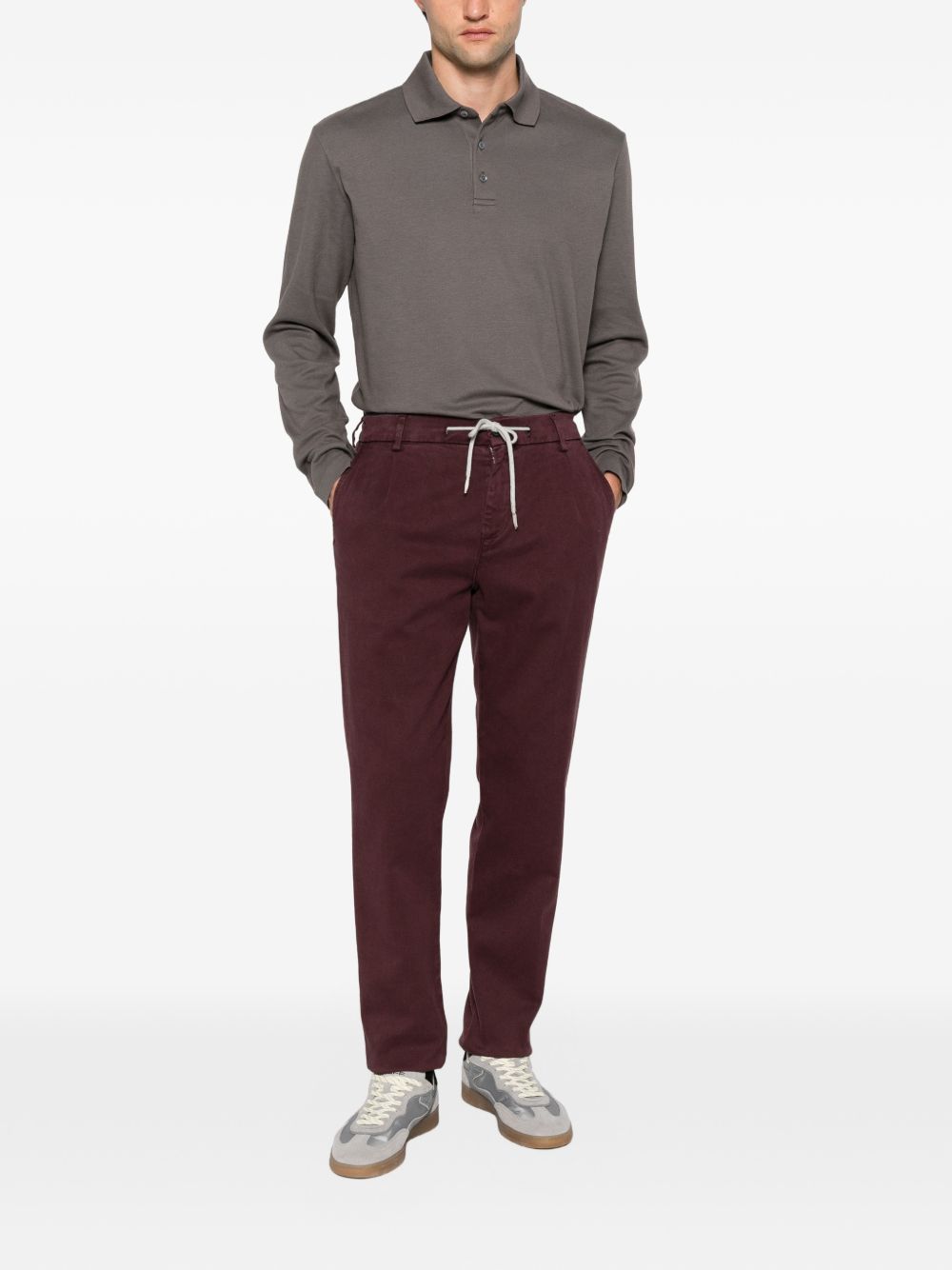 Pantaloni Jogger Elastico N75PANG03TET0N002 10 BORDEAUX ELEVENTY 