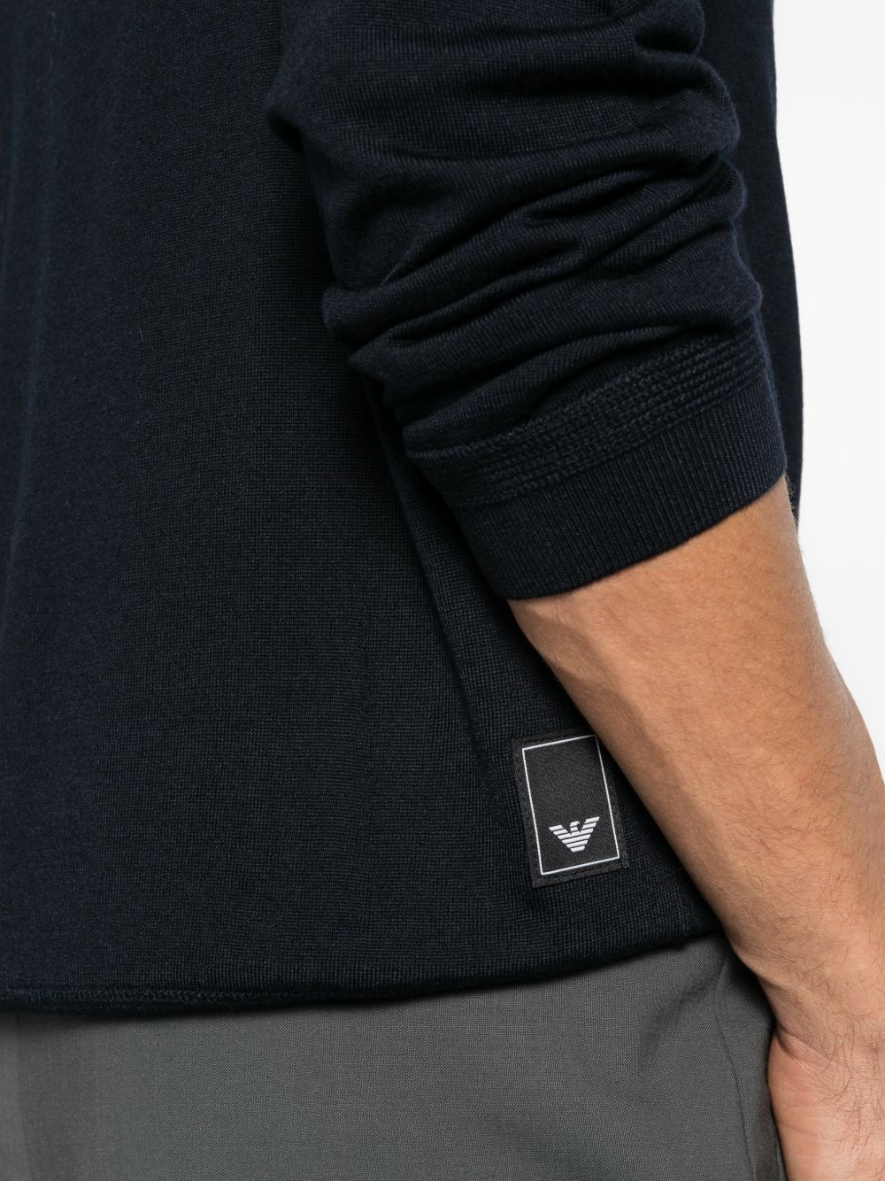 Maglione In Lana Rasata Essential EM006225AF27805 0920 BLUE EMPORIO ARMANI 