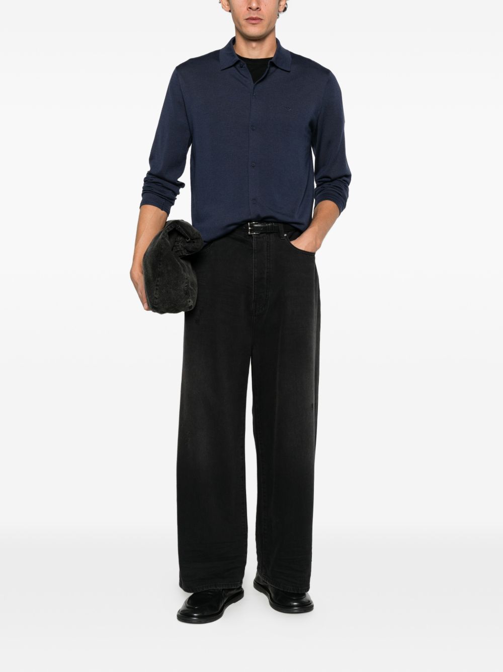 Cardigan Con Bottoni In Lana Merino EM006240AF27805 UB106 PARISIAN NIGHT EMPORIO ARMANI 
