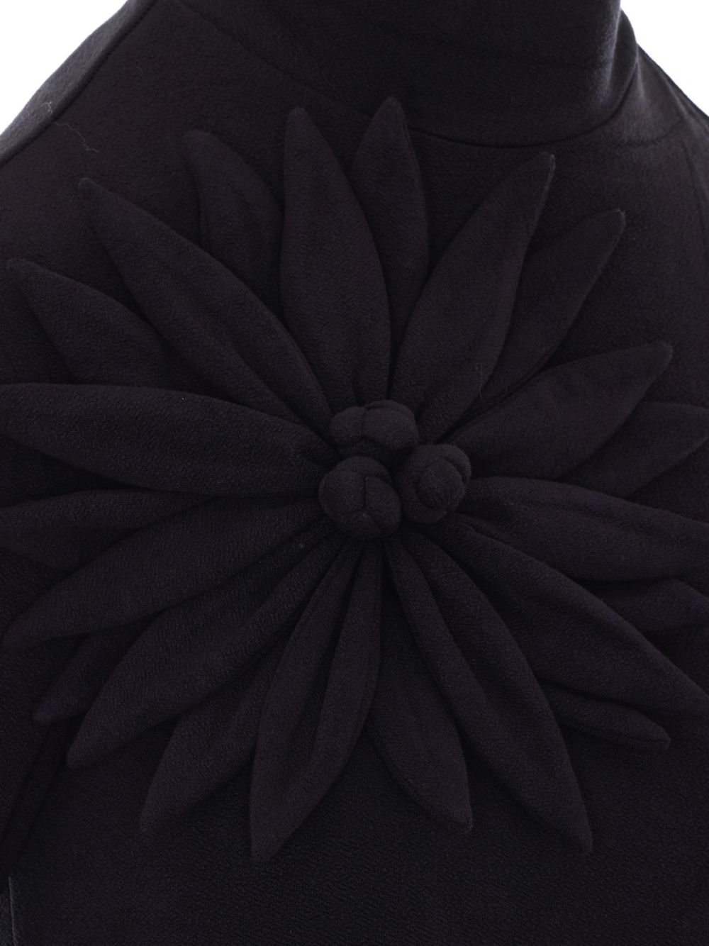 Top a Maniche Lunghe con Applicazione Floreale 360498 L0002 BLACK FARM RIO 