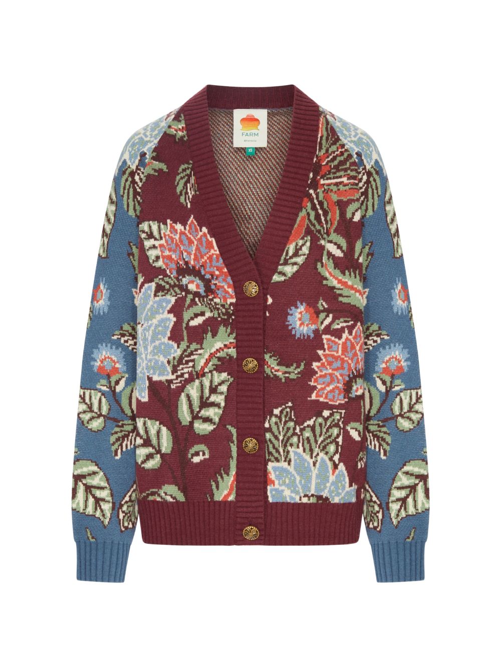 Cardigan in Maglia Stampa Delhi Floral 361284 26039 MIXED FLORAL FARM RIO 