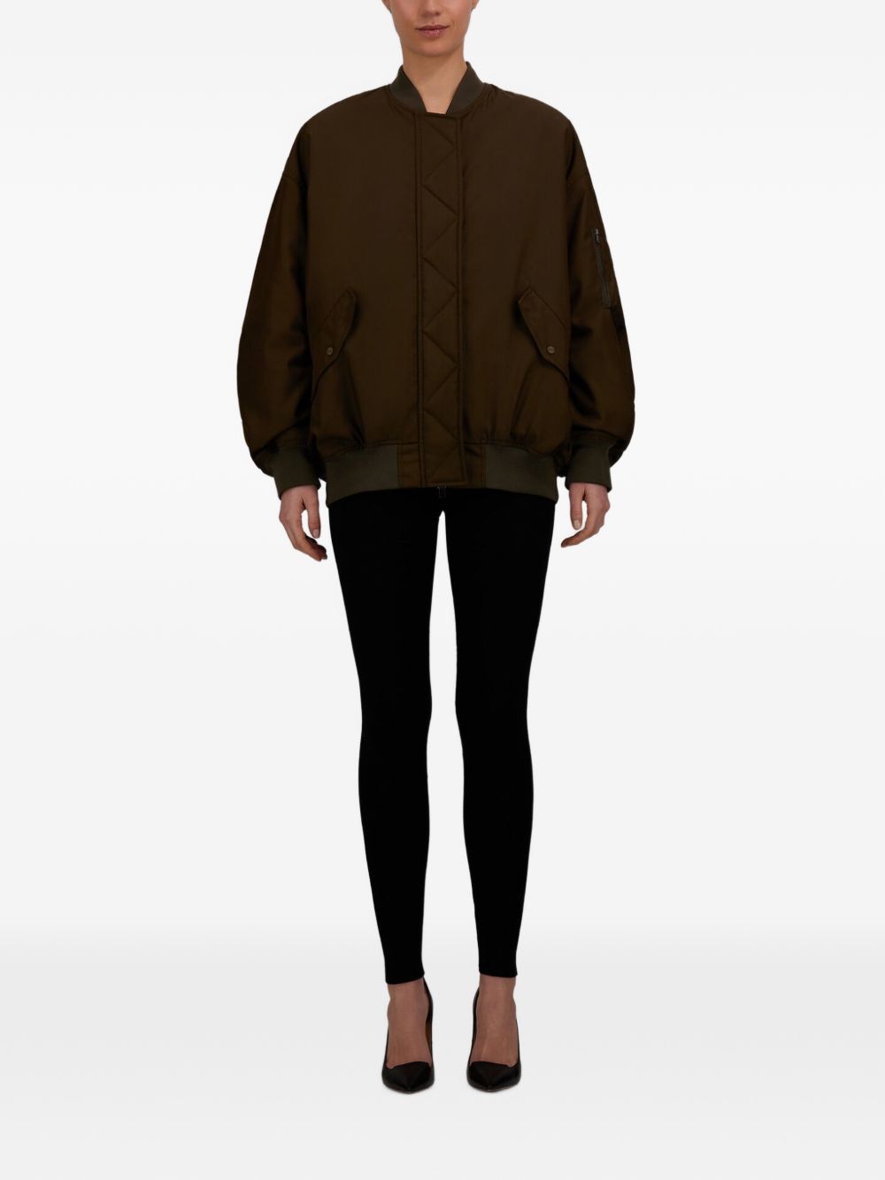 Bomber In Nylon GI000442D12878 7740 VERDE MILITARE HERNO 