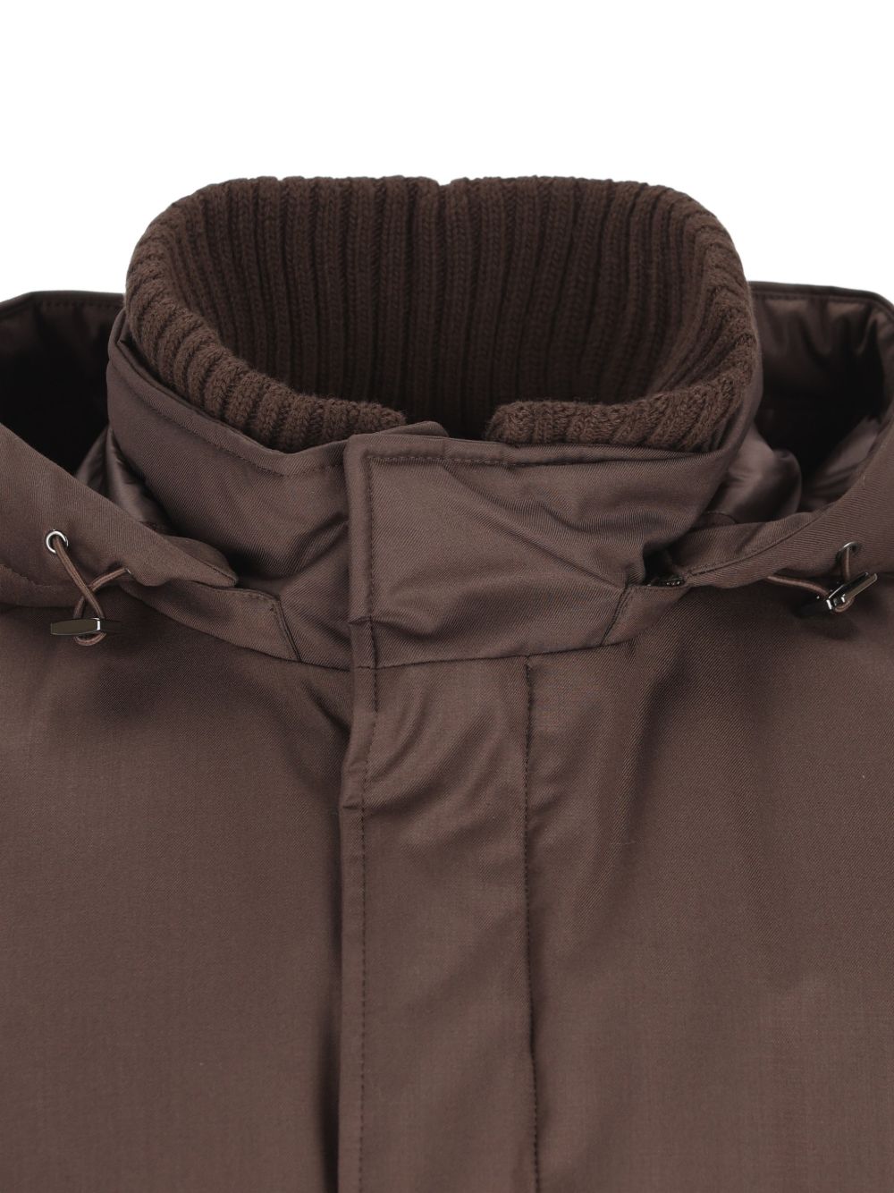 Giaccone Con Collo In Maglia PI001155U12638 8800 MARRONE SCURO HERNO 