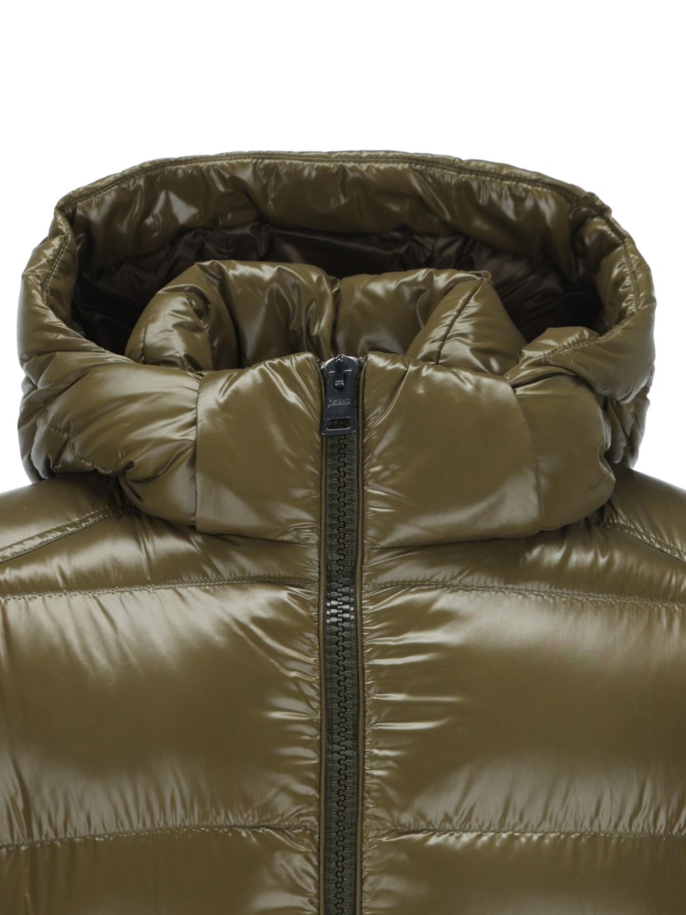 Piumino Con Interni In Contrasto PI001416U12973 7740 VERDE MILITARE HERNO 
