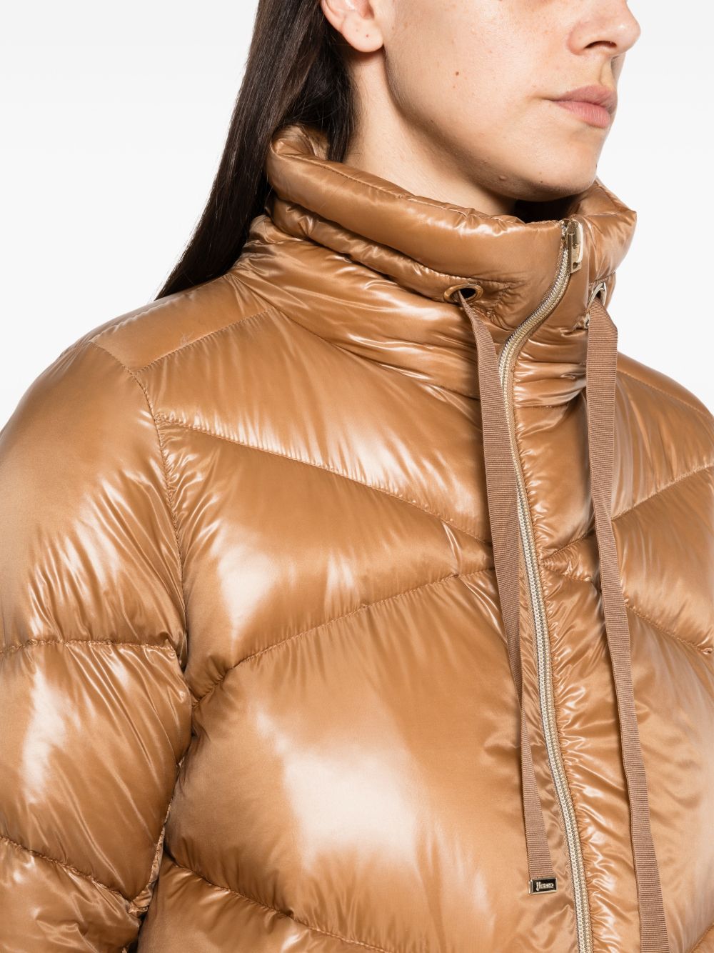 Piumino Lungo Losanga Ampia PI002313D12017Z 2157 CAMMELLO HERNO 