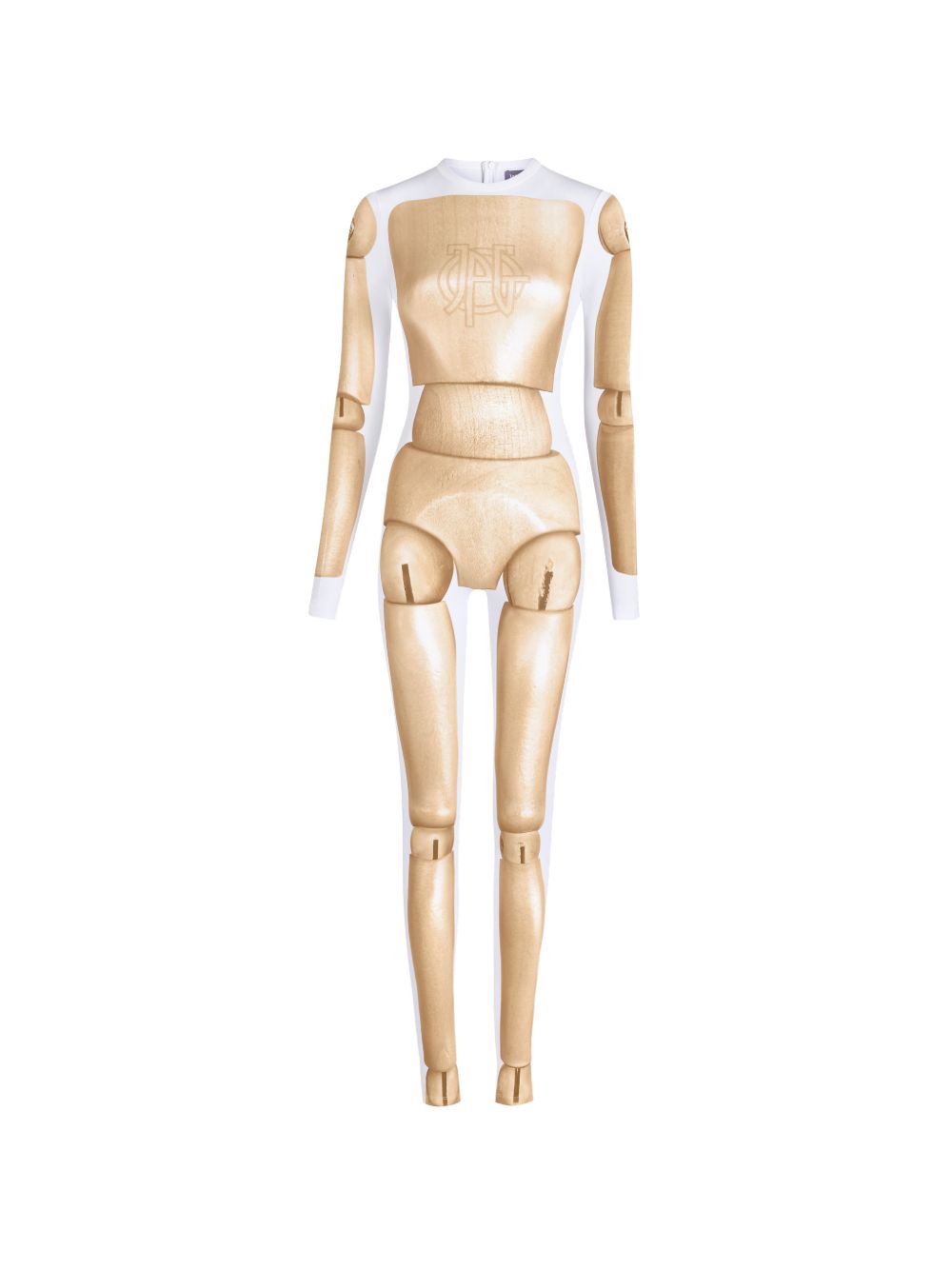 Jersey Lycra Jumpsuit Stampata 2604WJS041J078P6801 6801 BEIGE JEAN PAUL GAULTIER 