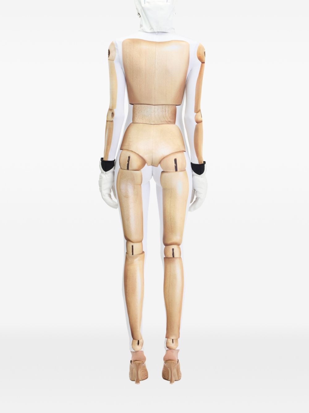 Jersey Lycra Jumpsuit Stampata 2604WJS041J078P6801 6801 BEIGE JEAN PAUL GAULTIER 