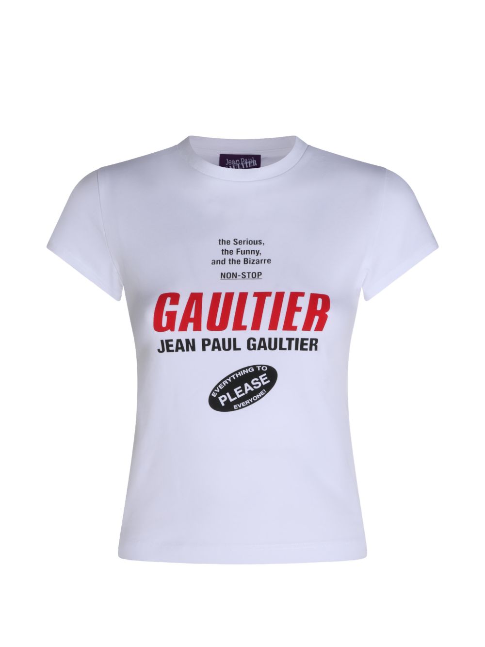 Baby Tee Gaultier Logo 2604WTO544J075010030 010030 WHITE BLACK JEAN PAUL GAULTIER 