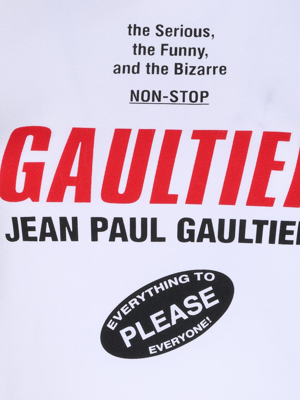 Baby Tee Gaultier Logo 2604WTO544J075010030 010030 WHITE BLACK JEAN PAUL GAULTIER 