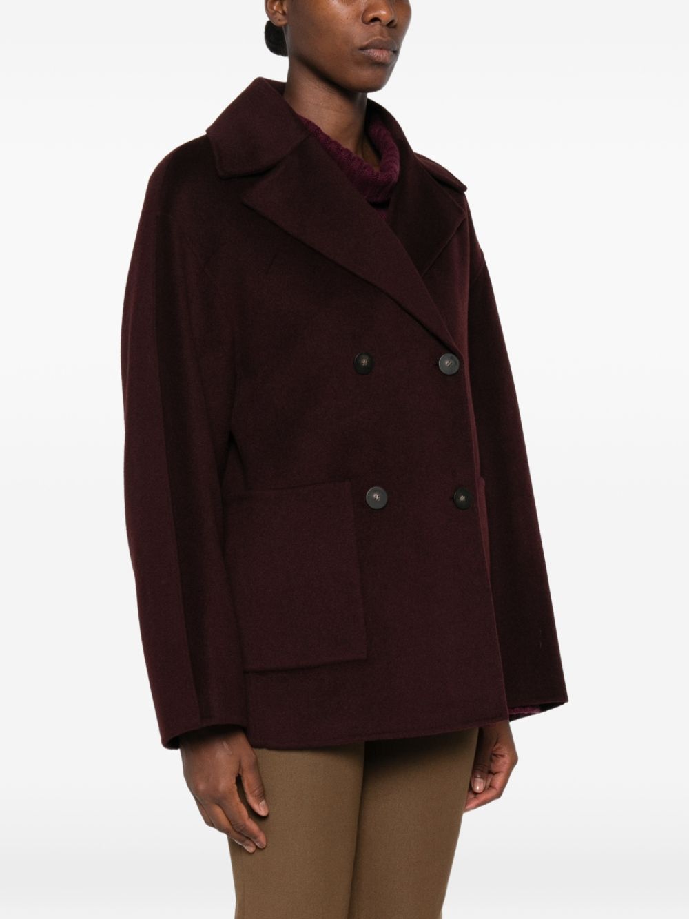 Cappotto Flavia double face in lana e cashmere JF010041 0132 MAHOGANY JOSEPH 