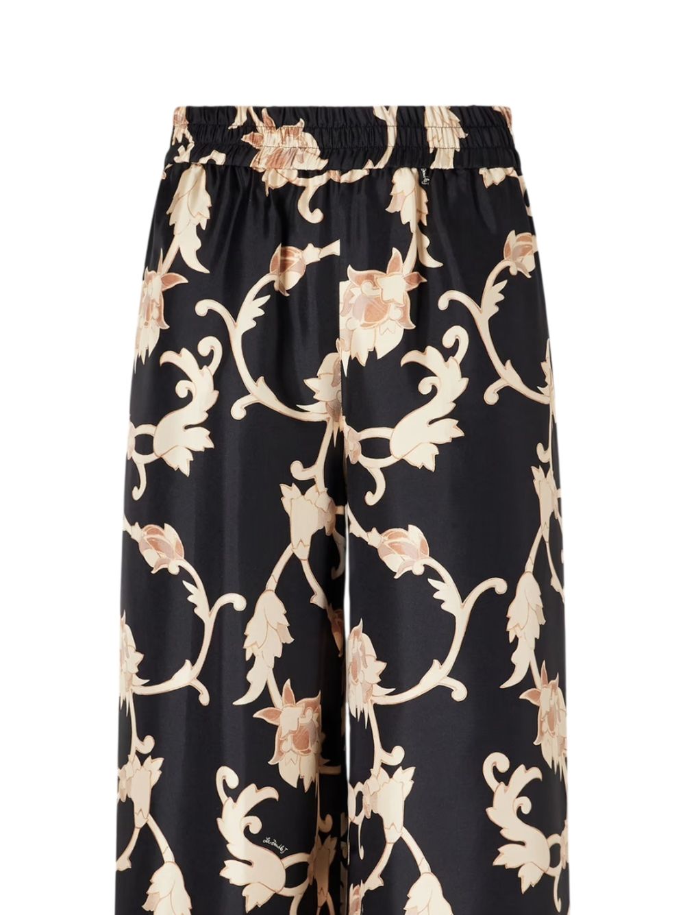 Pantaloni Palazzo in Seta Stampa Buttercup TRO0003SIL001BTC01 BL01 BUTTERCUP LA DOUBLEJ 