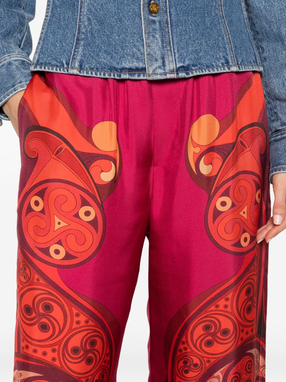 Pantaloni Club in Seta Stampa Alchemy TRO0210SIL026ALC03 RE40 ALCHEMY PLACEE LA DOUBLEJ 
