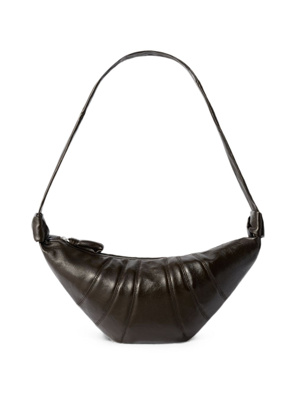 Borsa Medium Croissant in Cotone Rivestito BG0001LF1329 GR342 OBSIDIAN GREEN LEMAIRE 
