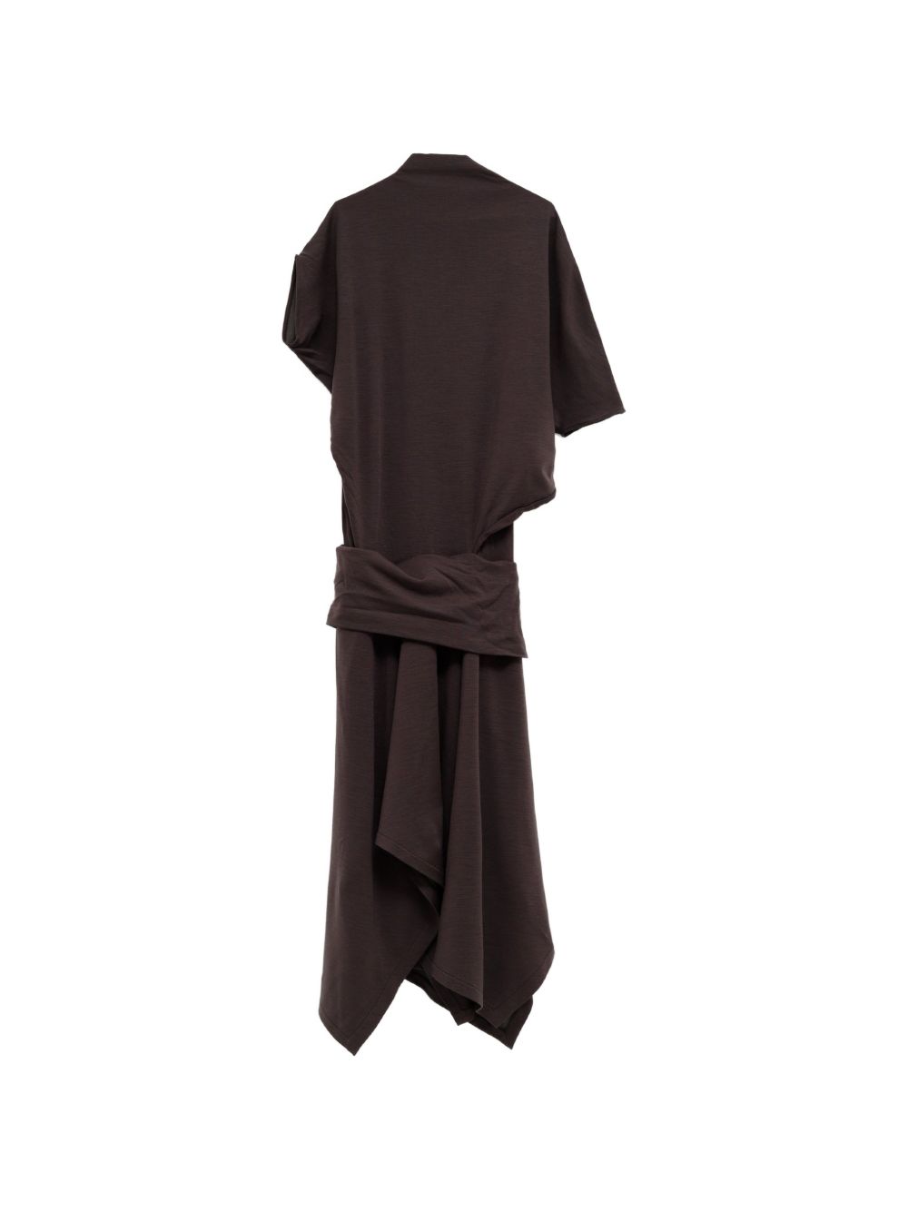 Abito Twisted in Jersey di Lana e Viscosa DR1179LJ1041 BR532 LICORICE LEMAIRE 