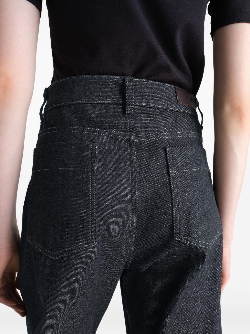 Pantaloni Curved a Vita Alta in Denim PA1264LD1061 BK965 SLATE LEMAIRE 