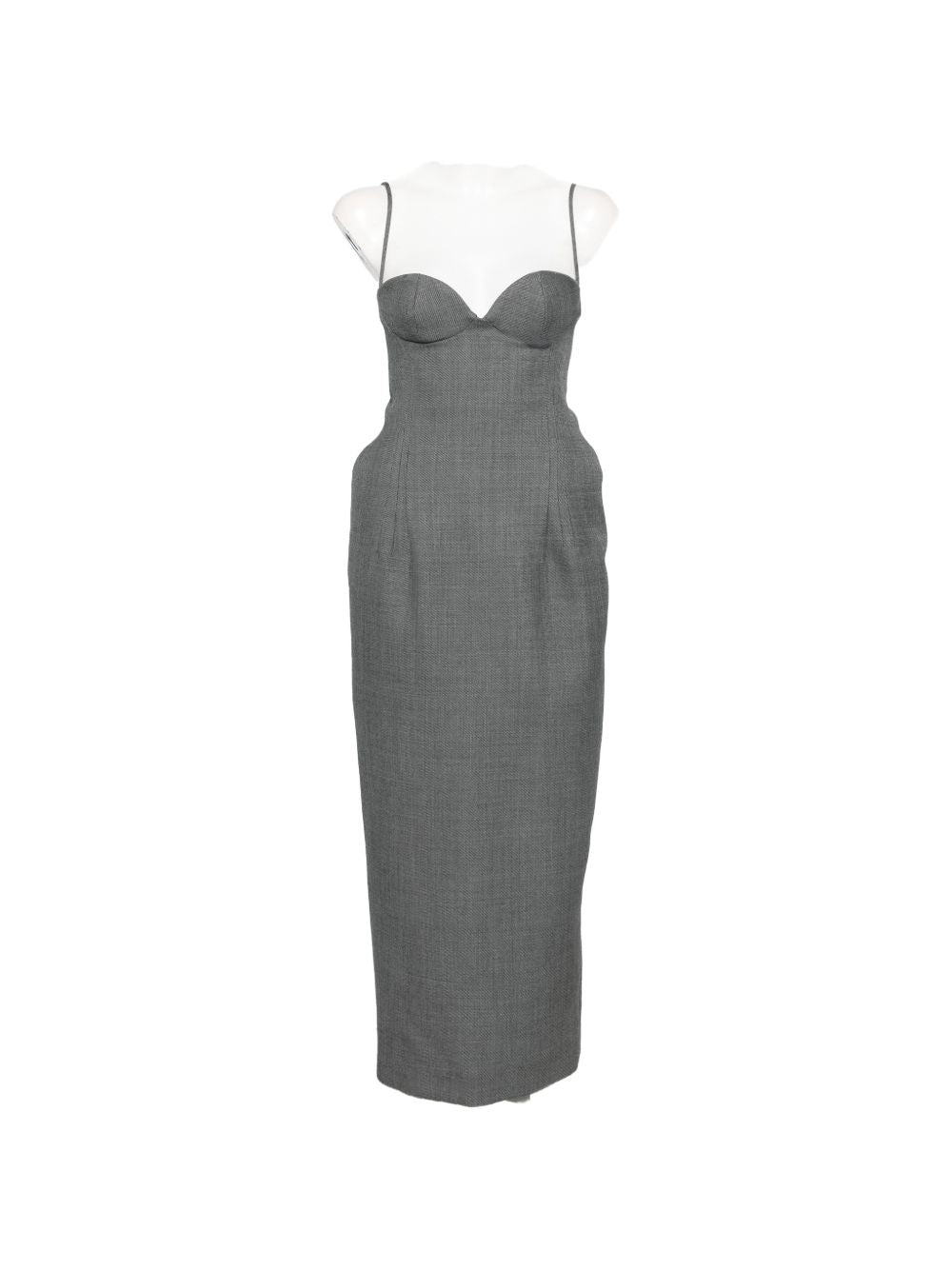 Abito Midi In Gabardine 125726 GREY MAGDA BUTRYM 