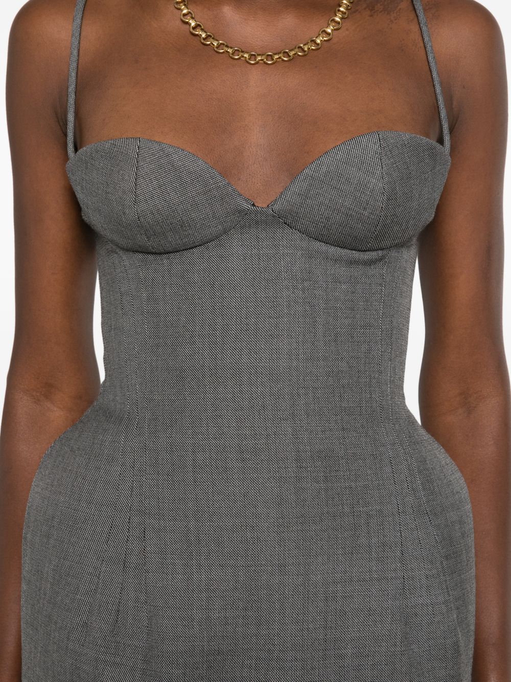 Abito Midi In Gabardine 125726 GREY MAGDA BUTRYM 