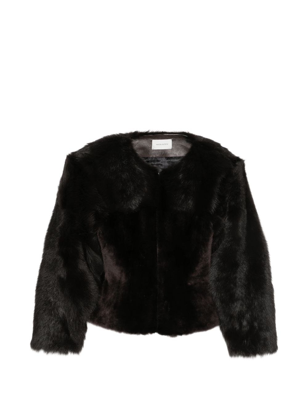 Giacca In Montone e Pelle 182926 BROWN MAGDA BUTRYM 
