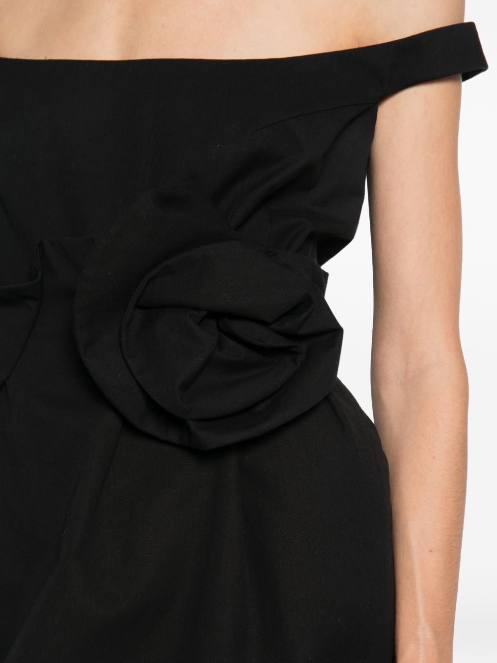 Abito Midi In Cotone e Seta 239926 BLACK MAGDA BUTRYM 