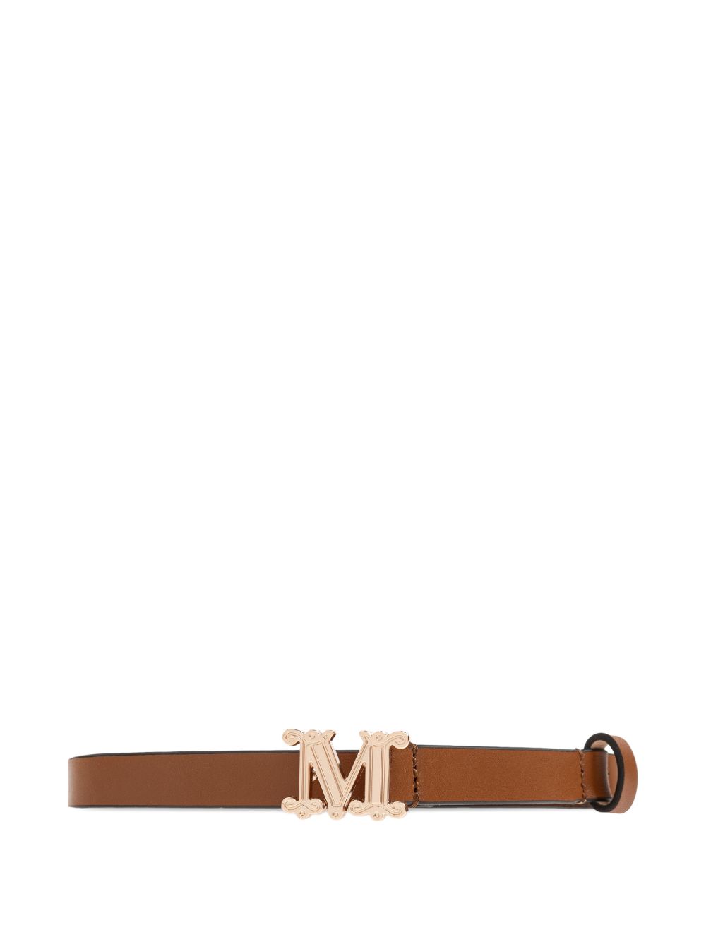 Cintura in pelle con fibbia monogrammata 2624506011600 003 BROWN MAX MARA 