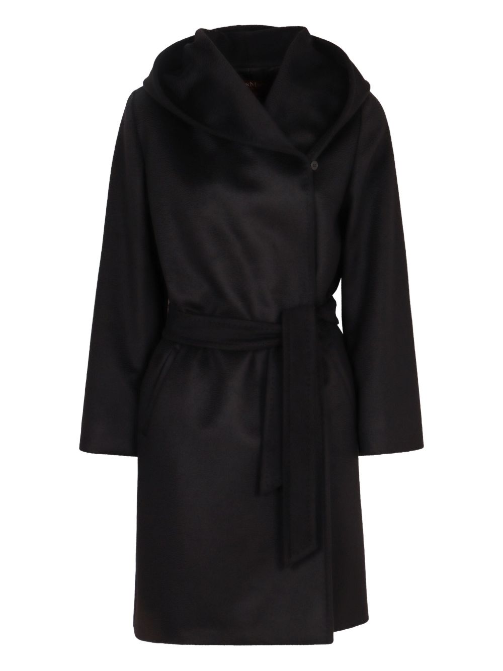 Cappotto doppiopetto con cintura Bcollag 2626016061600 013 NERO MAX MARA STUDIO 