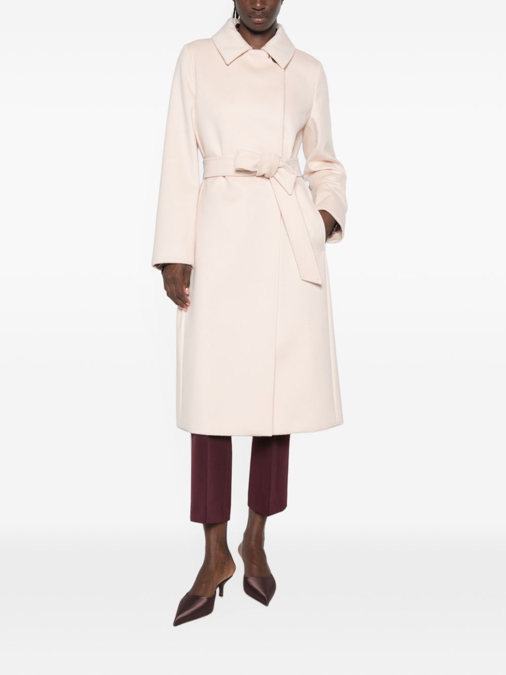 Cappotto In Drap Di Pura Lana 2626016061600 083 CHAMPAGNE MAX MARA STUDIO 