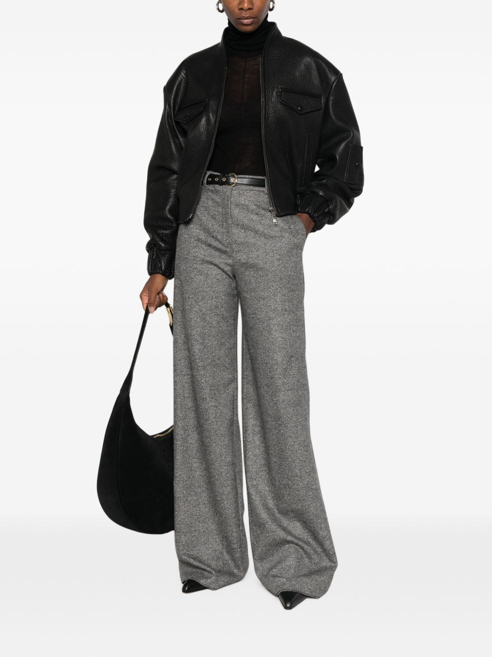Pantaloni In Donegal 2626136042600 001 BIANCO NERO MAX MARA STUDIO 