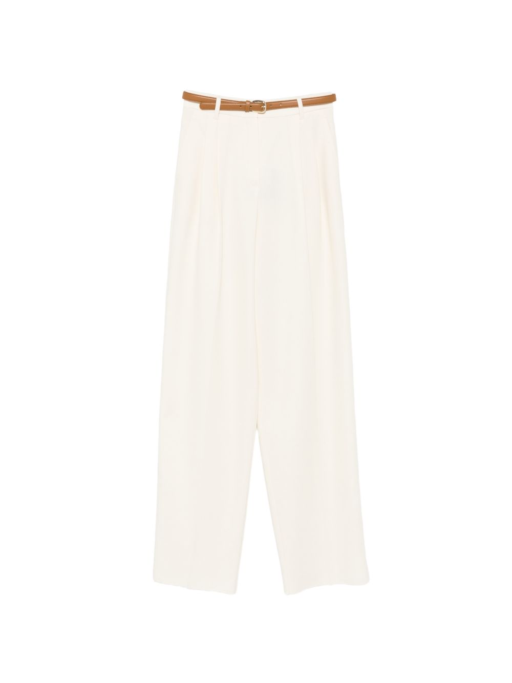 Pantaloni In Cotone Crepe Fluido 2626136081600 011 BIANCO BURRO MAX MARA STUDIO 