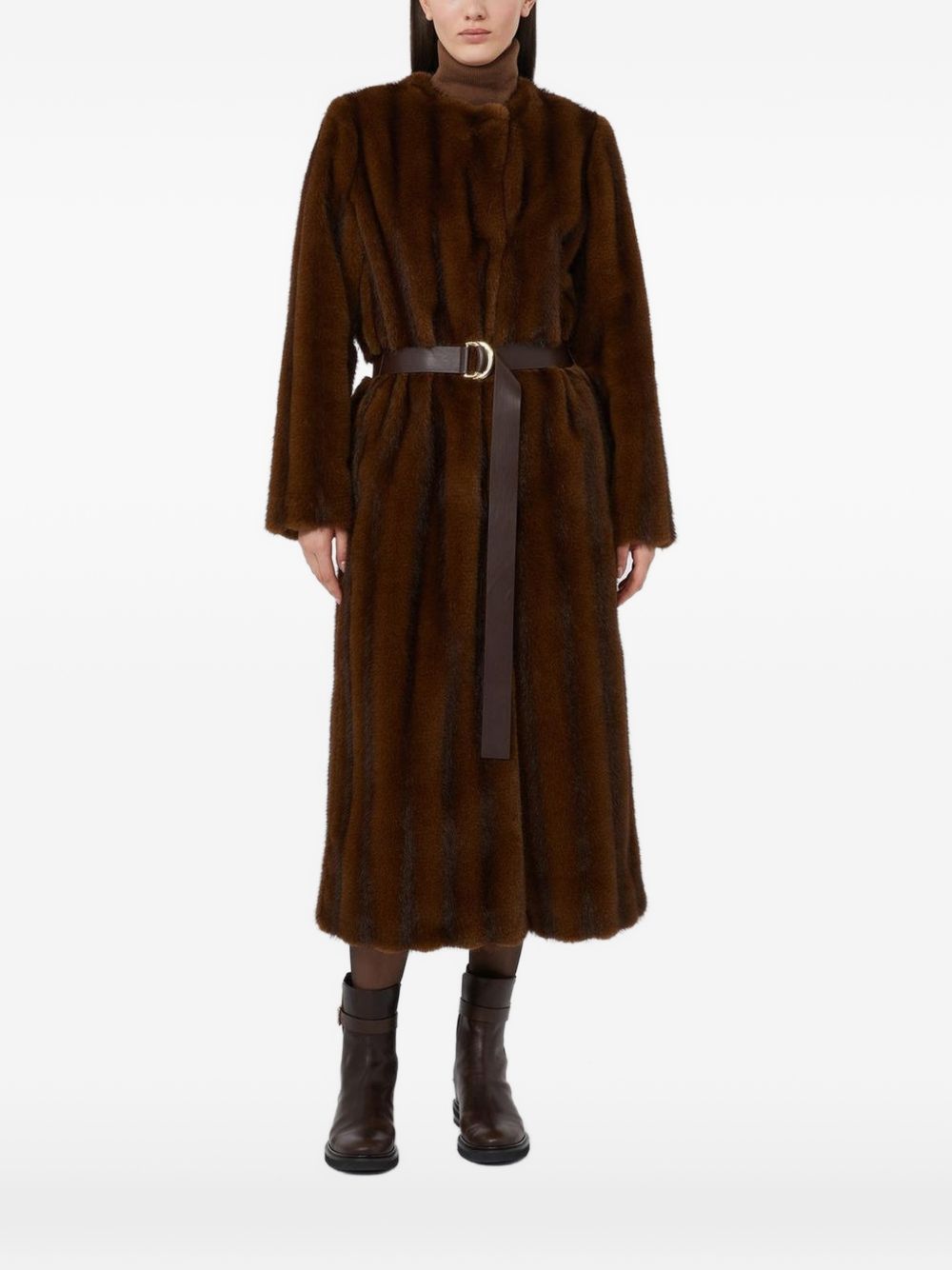 Cappotto In Faux Fur 2626456012600 001 VISONE MAX MARA STUDIO 