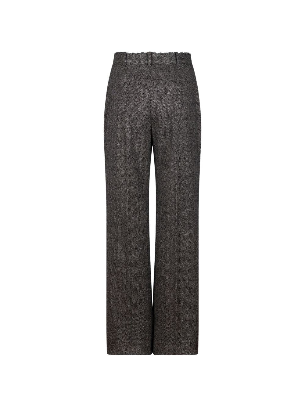 Pantaloni In Jersey Jacquard 2626786012600 001 BIANCO NERO MAX MARA STUDIO 